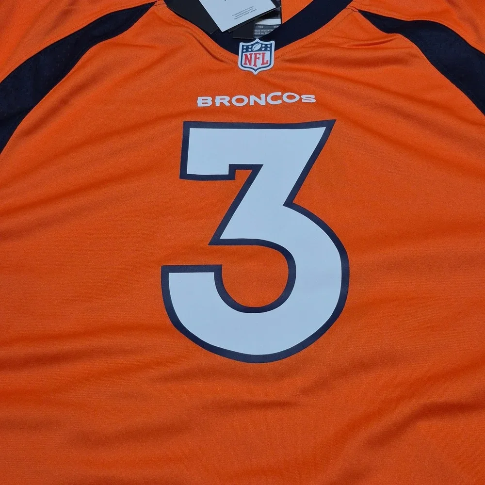 Russell Wilson Denver Broncos Nike Football Game Jersey Men's Size 2XL Orange